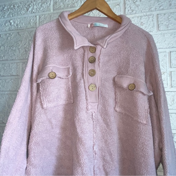 Free People Rowan Henley Sweatshirt Size S - Picture 4 of 10